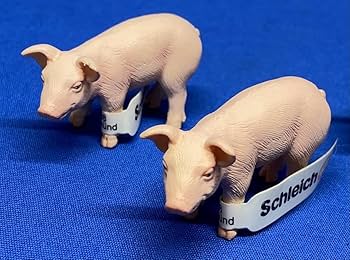 （2）豚の人形フィギュア 2体セット（ブタ、ぶた） 2）豚の人形フィギュア 2体セット（ブタ、ぶた）
